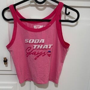 Pop Bright Pink 'Soda That Slays' Graphic Crop Top